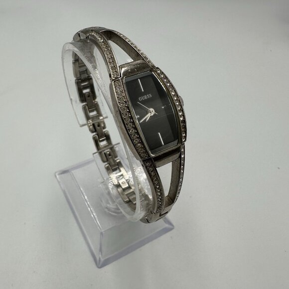 Guess Watch Women Black Dial Crystal Bezel Untested Sold AS IS - Picture 3 of 13
